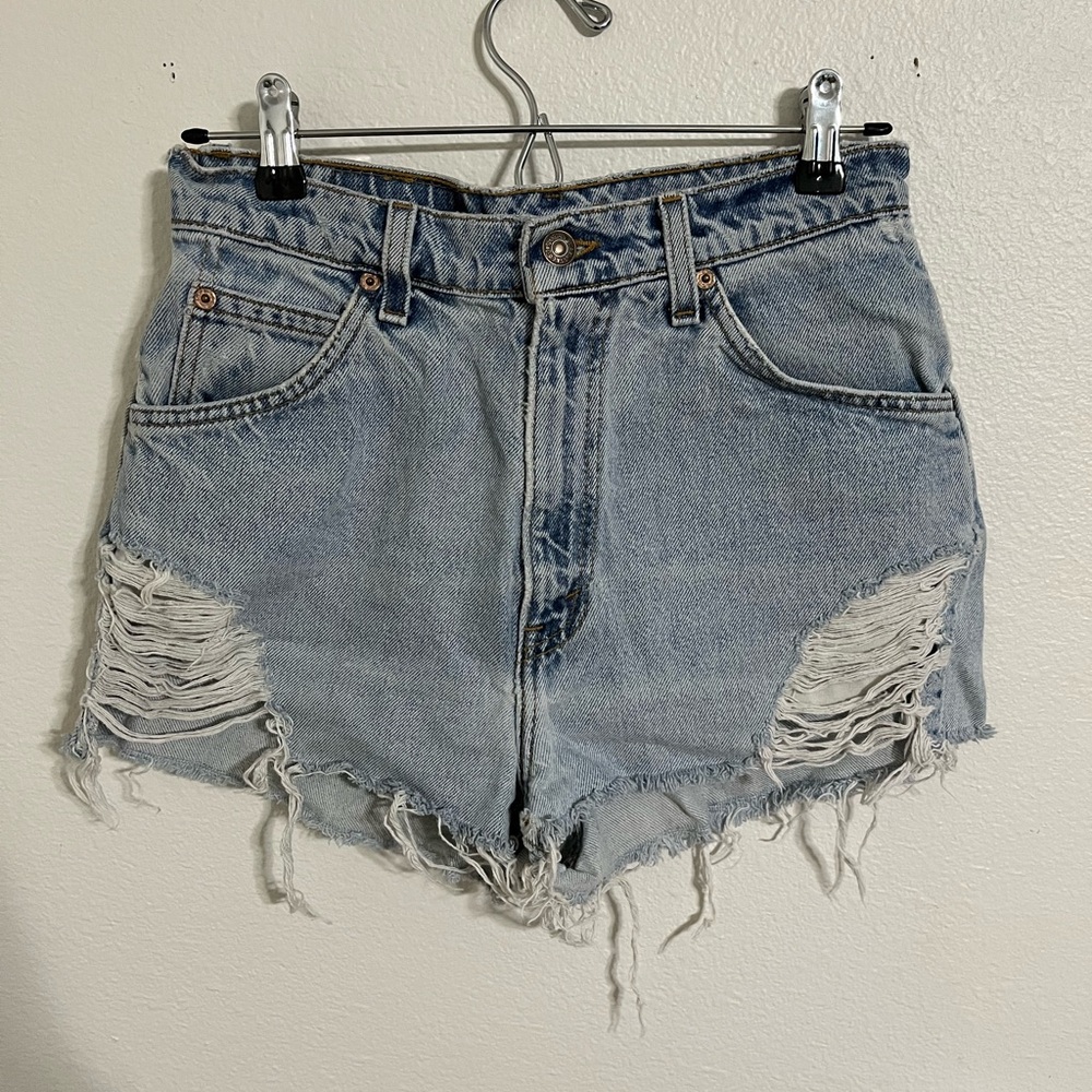 Levi’s Vintage High Rise Ripped Shorts
